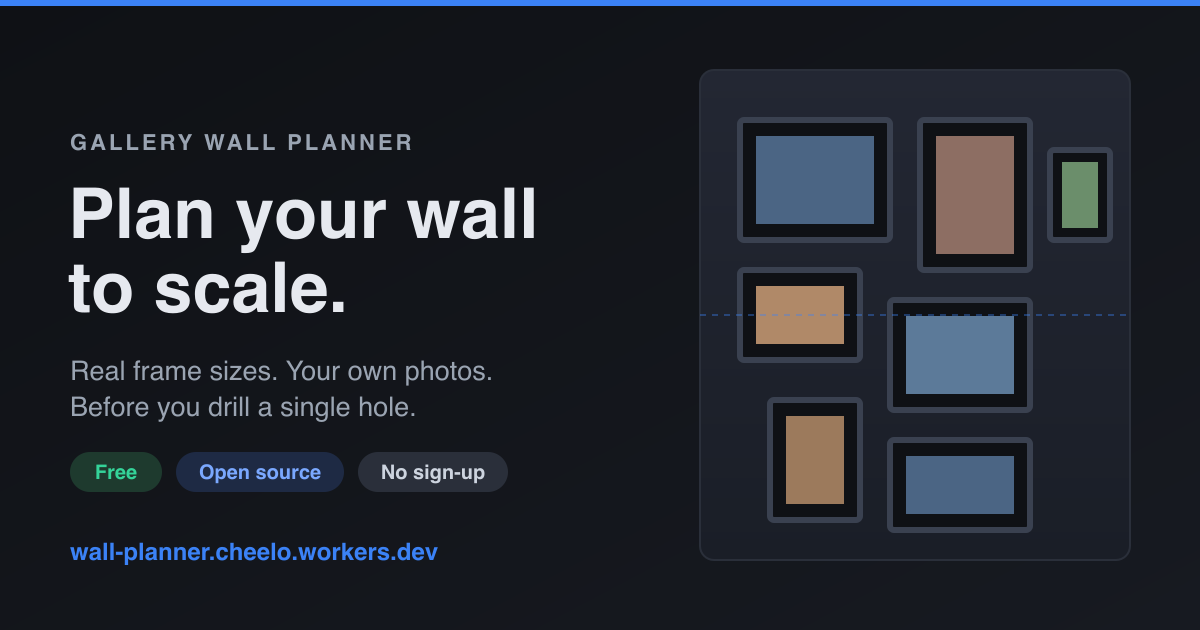 I built a free, open-source gallery wall planner because the good ones are paywalled logo